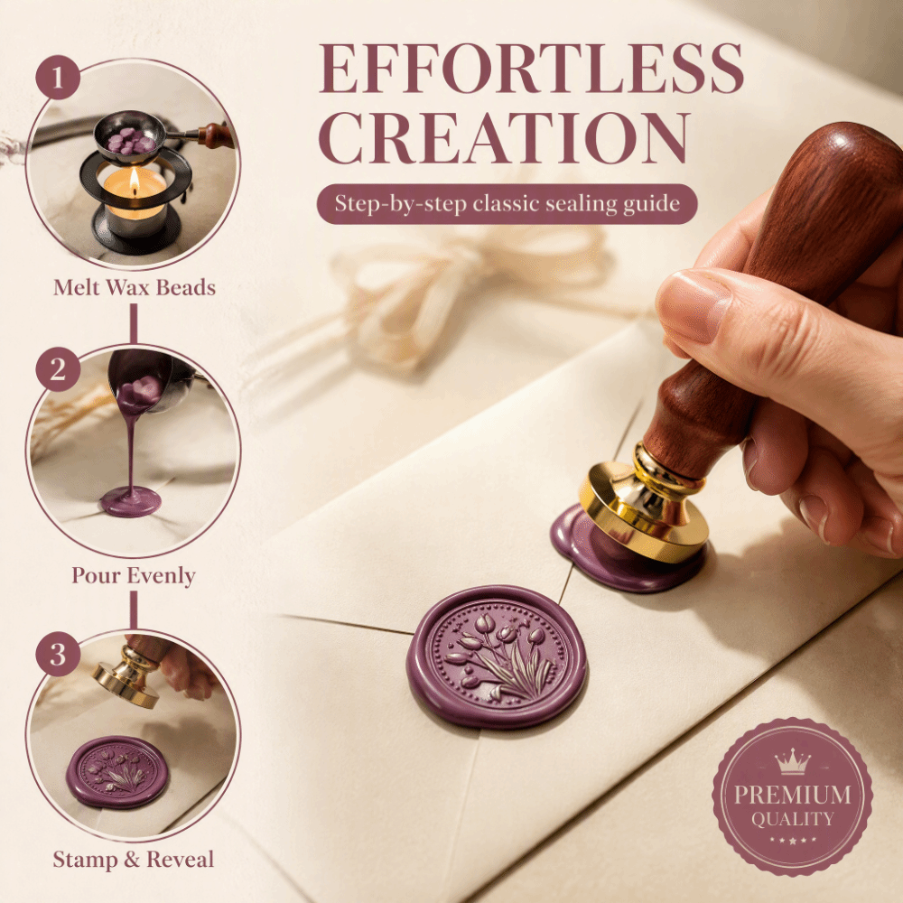 Wax Seal Stamp Set - 20 Adet/Set Çinko Alaşımlı Mum Mühür
